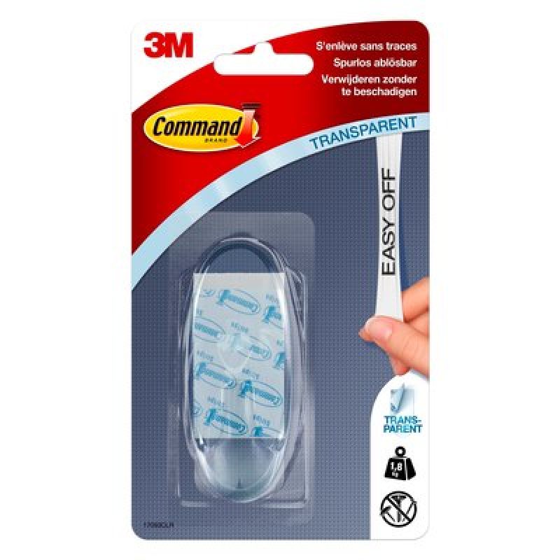 Γαντζάκι Clear Command 3M μεγάλου μεγέθους Διαφανές Γαντζάκι Clear Command 3M μεγάλου μεγέθους Διαφανές