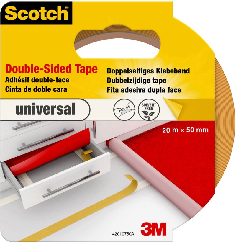 ΤΑΙΝΙΑ ΔΙΠΛΗΣ ΟΨΗΣ SCOTCH UNIVERSAL 20m * 50mm ΤΑΙΝΙΑ ΔΙΠΛΗΣ ΟΨΗΣ SCOTCH UNIVERSAL 20m * 50mm | Οικιακά προϊόντα>Καταναλωτικά προϊόντα 3M - Supergarden.gr