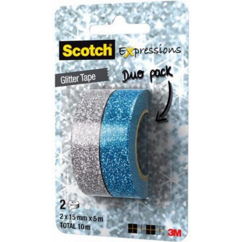 ΤΑΙΝΙΕΣ GLITTER SCOTCH EXPRESSIONS TAPE 2-PACK ΑΣΗΜΙ & ΜΠΛΕ 15mmx5m ΤΑΙΝΙΕΣ GLITTER SCOTCH EXPRESSIONS TAPE 2-PACK ΑΣΗΜΙ & ΜΠΛΕ 15mmx5m | Οικιακά προϊόντα>Καταναλωτικά προϊόντα 3M - Supergarden.gr