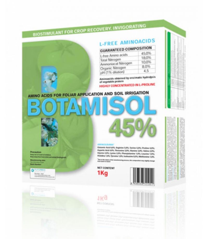 BOTAMISOL Πυκνό σκεύασμα L- αμινοξέων 1Kg BOTAMISOL Πυκνό σκεύασμα L- αμινοξέων 1Kg | Μικροσυσκευασίες Λιπασμάτων>Υγρά & Διαφυλλικά λιπάσματα - Supergarden.gr
