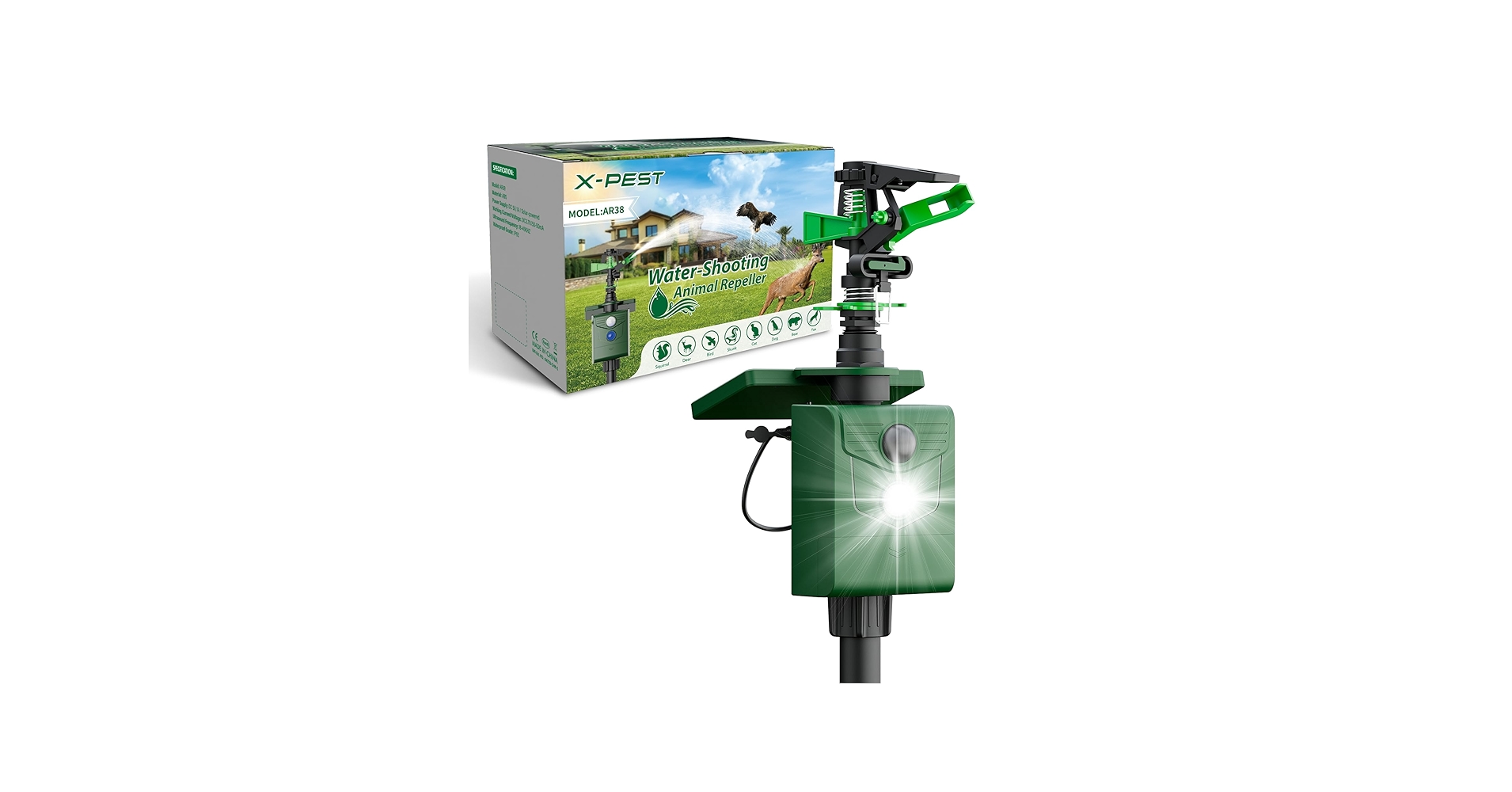 ΗΛΙΑΚΟ ΑΠΩΘΗΤΙΚΟ ΖΩΩΝ ΜΕ ΕΚΤΟΞΕΥΤΗ ΝΕΡΟΥ SOLAR WATER SPRAY REPELLER AR38S ΗΛΙΑΚΟ ΑΠΩΘΗΤΙΚΟ ΖΩΩΝ ΜΕ ΕΚΤΟΞΕΥΤΗ ΝΕΡΟΥ SOLAR WATER SPRAY REPELLER AR38S | Αντιμετώπιση Εντόμων-Τρωκτικών>Συσκευές Απώθησης - Supergarden.gr